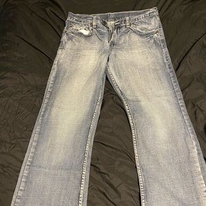 Flypaper Mens Bootcut Cotton Jeans Medium Blue Wash Size 33W x 30L